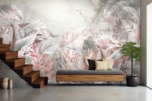 FOTOTAPETA do salonu sypialni TROPICALE roślinność liście tropikalne