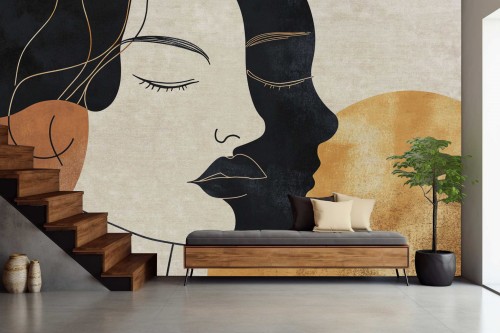 FOTOTAPETA  sztuka twarz kobiety  do salonu sypialni VISO nowoczesna