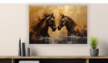 Obraz na płótnie MALOWANE KONIE nowoczesny canvas DO SALONU