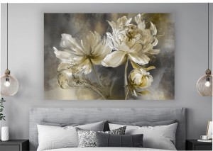 Obraz na płótnie ELEGANCKI KWIATY nowoczesny canvas DO SALONU