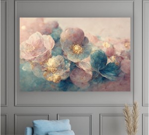 Obraz na płótnie PASTELOWE KWIATY nowoczesny canvas do salonu