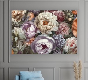 Obraz na płótnie dekoracyjny KWIATY PIWONIE nowoczesny do salonu