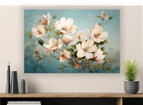 obraz canvas na płótnie do salonu WIOSENNE KWIATY