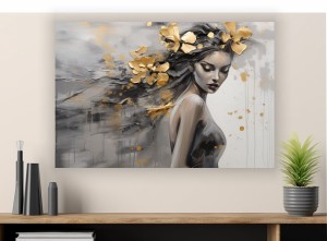 obraz ZŁOTA KOBIETA POWAB canvas na płótnie do salonu 