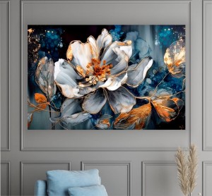 Nowoczesny obraz na płótnie do salonu piękny KWIAT GLAMUOR