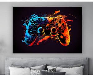 Nowoczesny obraz na płótnie do salonu ŚWIAT GAMERA