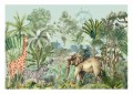 FOTOTAPETA dla dzieci ścienna TROPICAL zwierzęta w tropikalnym lesie 