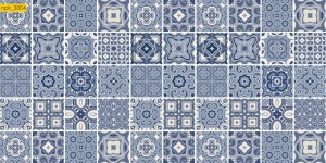 NAKLEJKI DO KUCHNI NA ŚCIANĘ LAMINAT Płytki Kafelki Niebieskie