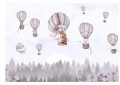 FOTOTAPETA dla dzieci dla dziewczynki MISIE W BALONACH KRÓLICZKI