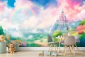 FOTOTAPETA do pokoju dla dziewczynki BAJECZNA KRAINA TĘCZA ZAMEK