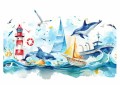 FOTOTAPETA dziecięca do pokoju ZWIERZĘTA OCEANU sztorm na morzu