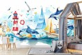 FOTOTAPETA dziecięca do pokoju ZWIERZĘTA OCEANU sztorm na morzu