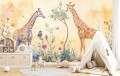 FOTOTAPETA dziecięca do pokoju SAFARI ŻYRAFY W TRAWIE NATURA
