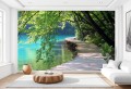 FOTOTAPETA pomost szmaragdowe jezioro do salonu sypialni NATURE 