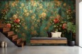 FOTOTAPETA  kwiaty retro do salonu sypialni FLORES stylizowane