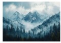 FOTOTAPETA zamglone góry las drzewa MOUNTAINS 
