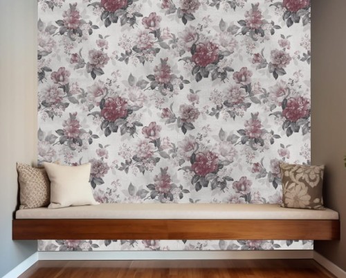 TAPETA  kwiaty róże retro do salonu FLORALIS 