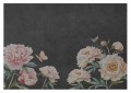 FOTOTAPETA czarny beton kwiaty piwonie BLOOMS 