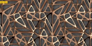 NAKLEJKI DO KUCHNI NA ŚCIANĘ LAMINAT Geometira Linie Różowe Złoto