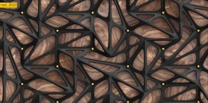 NAKLEJKI DO KUCHNI NA ŚCIANĘ LAMINAT Czarne Linie Drewno