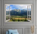 Obraz okno 3D zakopane panorama widok przez OKNO   