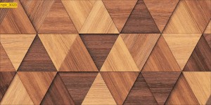 NAKLEJKI DO KUCHNI NA ŚCIANĘ LAMINAT Trójkąty Drewno 