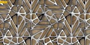 NAKLEJKI DO KUCHNI NA ŚCIANĘ LAMINAT Geometryczne Linie Srebrne Drewno