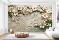 FOTOTAPETA kwiaty gałąź FLORAL TREE 3D do salonu sypialni 