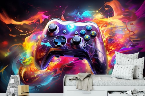 FOTOTAPETA młodzieżowa GAMING PAD KONTROLER GRA 