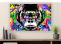Obraz 3d abstrakcyjna małpa monkey na płótnie canvas kolory