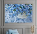 Obraz delikatne niebieskie kwiaty dekoracyjny na płótnie canvas 