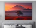 Obraz na płótnie canvas do salonu KRAJOBRAZ WULKAN DRZEWO