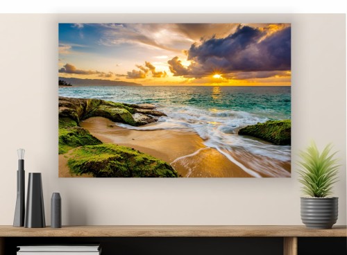 Obraz Zachód Słońca Morze CANVAS na płótnie do salonu 