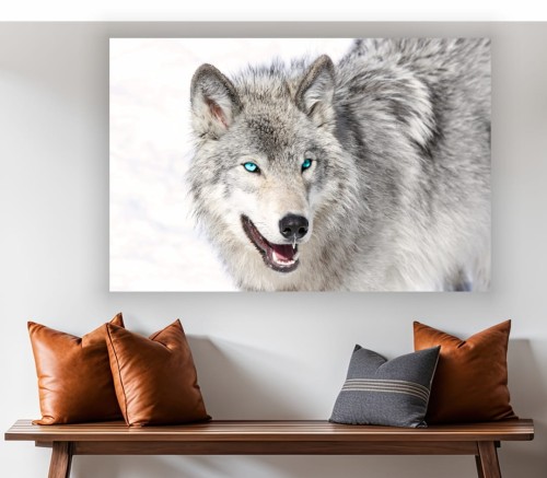 Nowoczesny obraz MISTYCZNY UROK WILKA na płótnie canvas 