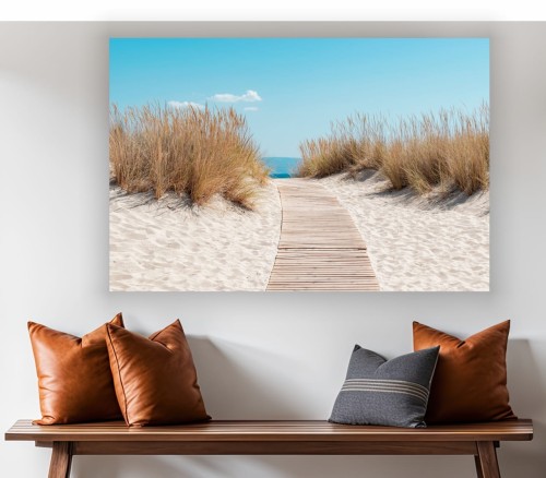 Obraz do salonu plaża morze wydmy WAKACYJNE KLIMATY