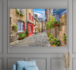 Obraz ULICZKA MIASTECZKO ALEJKA canvas  na płótnie DO SALONU