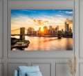 Obraz NEW YORK ZACHÓD SŁOŃCA  na płótnie canvas 