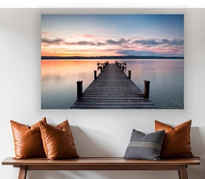 obraz na płótnie canvas ZACHÓD POMOST