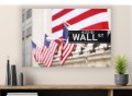 obraz na płótnie canvas ULICA FLAGI USA
