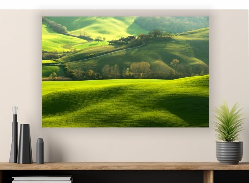 obraz na płótnie canvas TOSKANIA ZIELONE POLA
