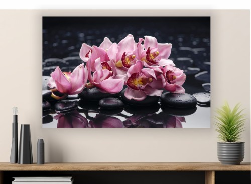 Obraz SPA KWIATY ZEN na płótnie canvas do salonu 