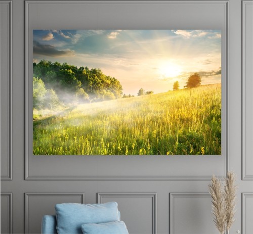obraz na płótnie canvas SŁOŃCE ZIELEŃ NATURA