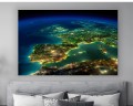 obraz na płótnie canvas PLANETA ŚWIAT NOCĄ