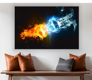 obraz na płótnie canvas OGIEŃ WODA