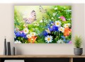 Obraz MOTYLE KWIATY ŁĄKA NATURA do salonu sypialni canvas 
