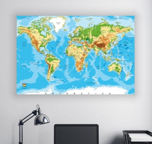 obraz na płótnie canvas MAPA ŚWIATA