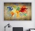 obraz na płótnie canvas STARA KOLOROWA MAPA ŚWIATA