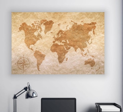 obraz na płótnie canvas STARA MAPA ŚWIATA