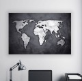 obraz na płótnie canvas SZARA MAPA ŚWIATA