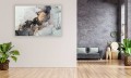 obraz na płótnie canvas Marmur Złoto Szary